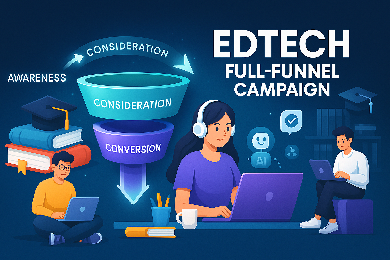 EdTech full-funnel campaign
